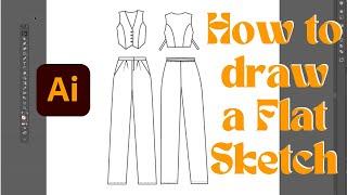 How to Draw a Flat Sketch on Adobe Illustrator  Vaed by va