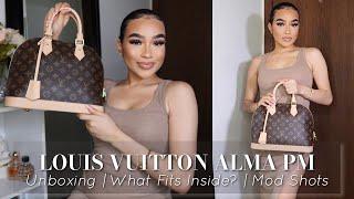 LOUIS VUITTON ALMA PM UNBOXING & REVIEW 