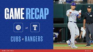 Game Highlights Late-Inning Bats Push Cubs to 9-5 Win Over Rangers at Globe Life Field  33124