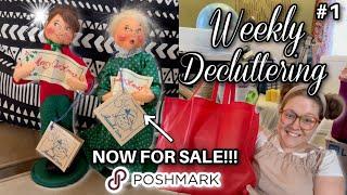 Weekly *DECLUTTERING* Episode #1  Listing on Poshmark  Vintage Annalee Dolls For Sale