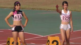 High School Girls from Kanto High School Race Womens 100 Meters