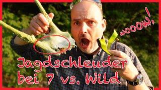 ️ Jagen bei #7vswild mit der Steinschleuder? Reini gegen Hirschschädel