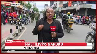 Polisi wapo ange wakizidi kushika doria na kuhakikisha kila kitu ki shwari kaunti ya Nakuru