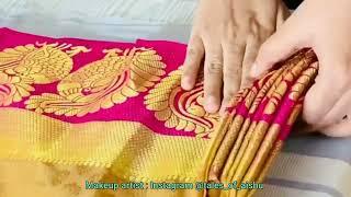 Tips for perfect saree draping  saree folding Technique  saree ironing and folding Technique