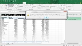 Excel Magic Trick 1335 Power Query We Couldn’t Refresh The Connection Data Source Not Found Error