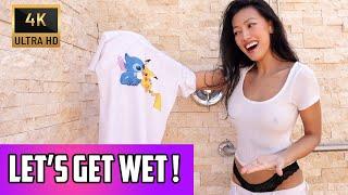 Wet T-Shirt Challenge - How Wet Can It Get?  4K Enhanced