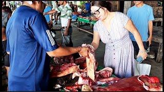 Unique Pork Selecting & Buying by a Beautiful LadyPork Cutting SkillsPerfect Butchery Skills.