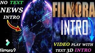 CREATE AMAZING & COOL INTRO FILMORA 9 & TEXT NEWS INTRO FOR NEWS CHANNEL FULL HINDI Tutorial