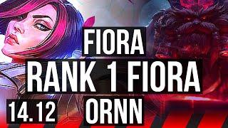 FIORA vs ORNN TOP  Rank 1 Fiora 75% winrate 713  VN Challenger  14.12