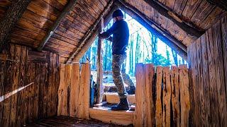 Dugout Shelter Build With Hand ToolsBushcraft Skills Winter Camping- Part 1