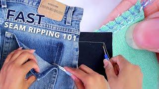 5 FAST ways to Rip Seams  straight chain serger denim stitches