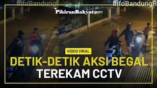 Video Viral Detik-detik Aksi Begal Terekam Kamera Pengawas di Kota Bandung
