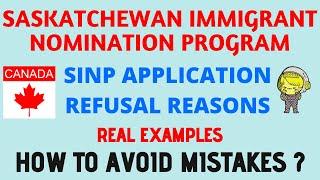 SINP Application  Refusal Reasons  How to Avoid These Mistakes?  Most Common Refusal Reasons