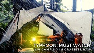 THIS IS THE REAL RAINSTORM solo camping in craziest rainstorm ever HEAVY RAIN - THUNDERSTORMS