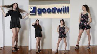 Crossdresser try on haul at Goodwill  Crossdressing in public