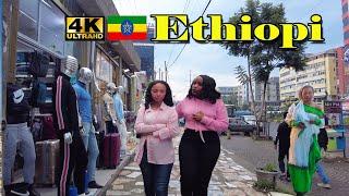 አዲሷ ቀውጢ ሰፈር ቤተል በዋዜማ ምሽት Addis Ababa Walking Tour  4K Tourist attractiveness