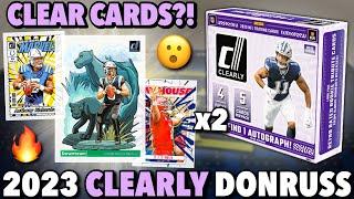 EVERY CARD IS CLEAR SURPRISE W?  2023 Panini Clearly Donruss Football Hobby Box Review x2