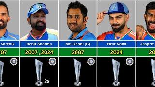 T20 World Cup Win All Indian Cricketers List  2007 & 2024  India Cricketers