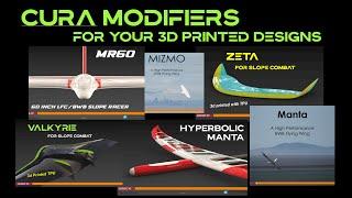 Cura Modifiers for 3D Printed Airplanes