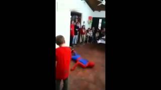 Watch Spiderman Make An Epic Kids Party Fail When He Knocks Himself Out Doing Backflip In Argentina