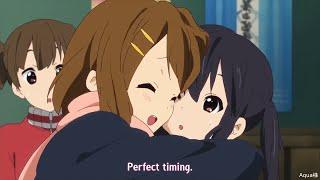 Every time Yui cuddles Azusas cheeks  K-ON 