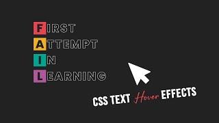 Html CSS Text Hover Animation Effects