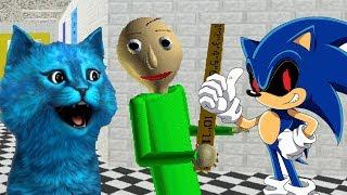 БАЛДИ ПРЕВРАТИЛСЯ В СОНИКА EXE  BALDIS BASICS in EDUCATION LEARNING HORROR GAME SCHOOL SONIC EXE