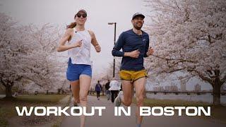 WORKOUT Boston Marathon Weekend with Dana Giordano Kyle Merber 12K @ 546Mile Pace