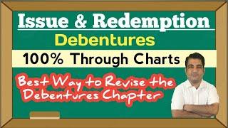 Issue & Redemption of Debentures Revision Lecture through Charts  CS Executive New Syllabus 2023