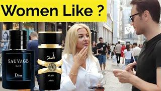 Women reactions Dior sauvage elixir  Vs Lattafa Asad Fragrance street reactions