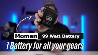 One battery for all your camera gears Moman 99 V-mount Battery