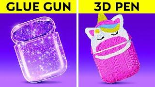 GLUE GUN VS 3D PEN BATTLE  Amazing DIY Jewelry And Repair Tricks For Any Occasion by 123GO SCHOOL