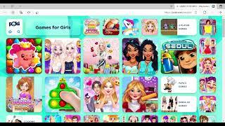 ‫GAMES FOR GIRLS   Play Games for Girls on Poki   شخصي   Microsoft​ Edge‬ 2021 12 10 08 44 23