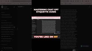 Mastering Chat GPT  Etiquette Guide