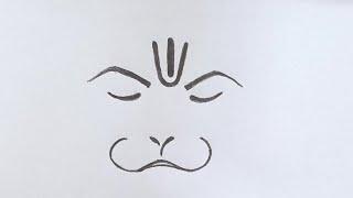 ‍️DRAWING TRICK‍️HOW TO DRAW A LORD HANUMAN LINE ARTEASY DRAWING#goddrawing @TamilNewArt