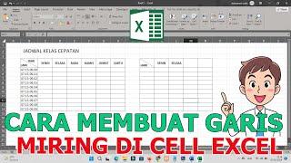 Cara membuat garis miring di tabel microsoft excel