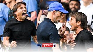 UNREAL SCENES Tuchel and Conte SQUARE OFF at full-time   Both managers red carded 🟥