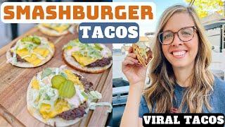 SMASHBURGER TACOS  Smashburger Tacos on the Pit Boss Ultimate Griddle  Viral smash burger recipe