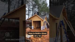 How to Build a Shed in 4 DAYS from START to FINISH #reels #shorts #building #shed #construction