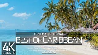 【4K】 8 HOUR DRONE FILM «Islands of the Caribbean» Ultra HD  Relaxation Music for 2160p Ambient TV
