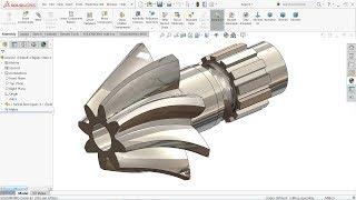 Solidworks tutorial  How to make Helical Bevel Gear in SolidWorks