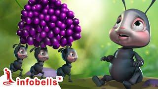 చీమలు ఊరేగుతాయి -Ants Go Marching  Telugu Rhymes for Children  Infobells #telugurhymes #babysongs