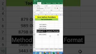 Add zero before number in #microsoft #excel #msexcel #shorts #computer #education