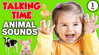 Animal Sounds for Toddlers and Babies - Talking Time on the Farm Video - Speech Songs Signs Song