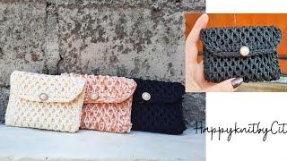 Tutorial Merajut Dompet Kartu  Crochet  knittingbyCit 