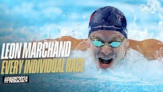 Every Individual Leon Marchand Race at Paris  #Paris2024