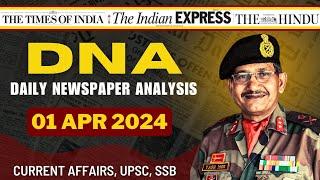 Daily Newspaper Analysis  01 April 2024  Current Affairs For Defence Aspirants  SSB #upsc #cds