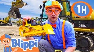 Blippi Explores an Excavator  1 HOUR BEST OF BLIPPI  Educational Videos for Kids  Blippi Toys