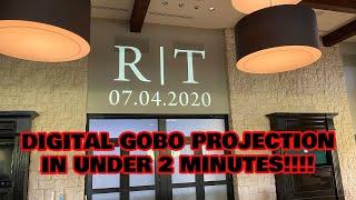 Digital Gobo Set up In Under 2 Minutes  Monogram Projection Lighting Gig Log  Wedding DJ Projector