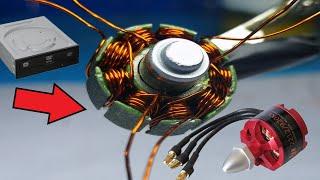 Home  Made Brushless Motor - Hdd and CD rom motor convert Brushless Motor - wire wrap again